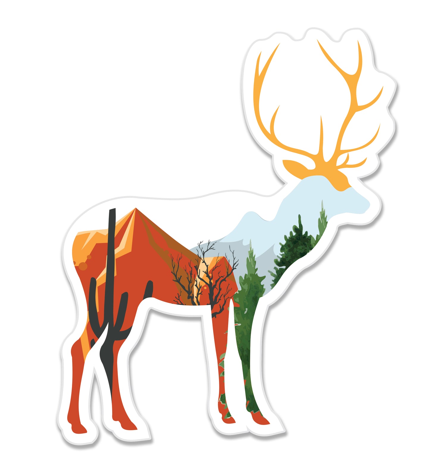 Arizona More Than Just Desert Deer Sticker
