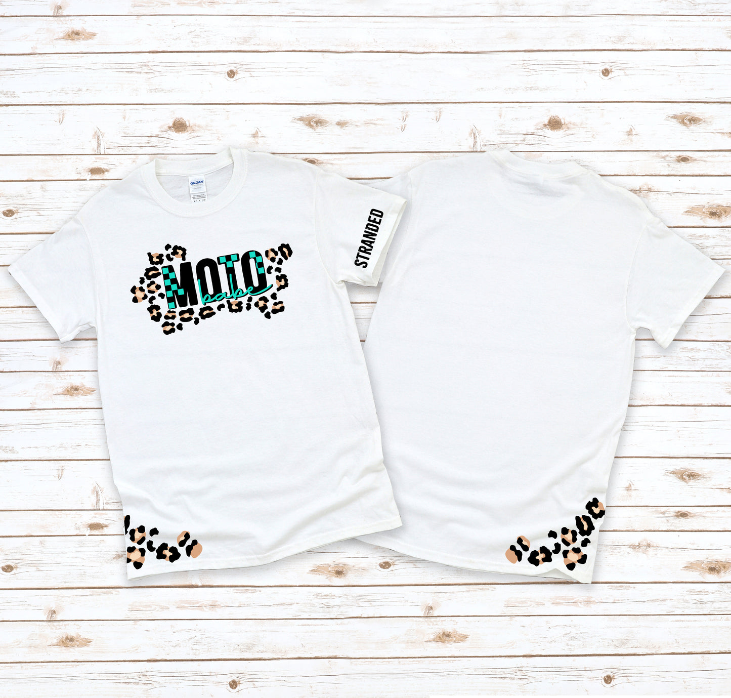 Moto Babe Leopard Print Tshirt