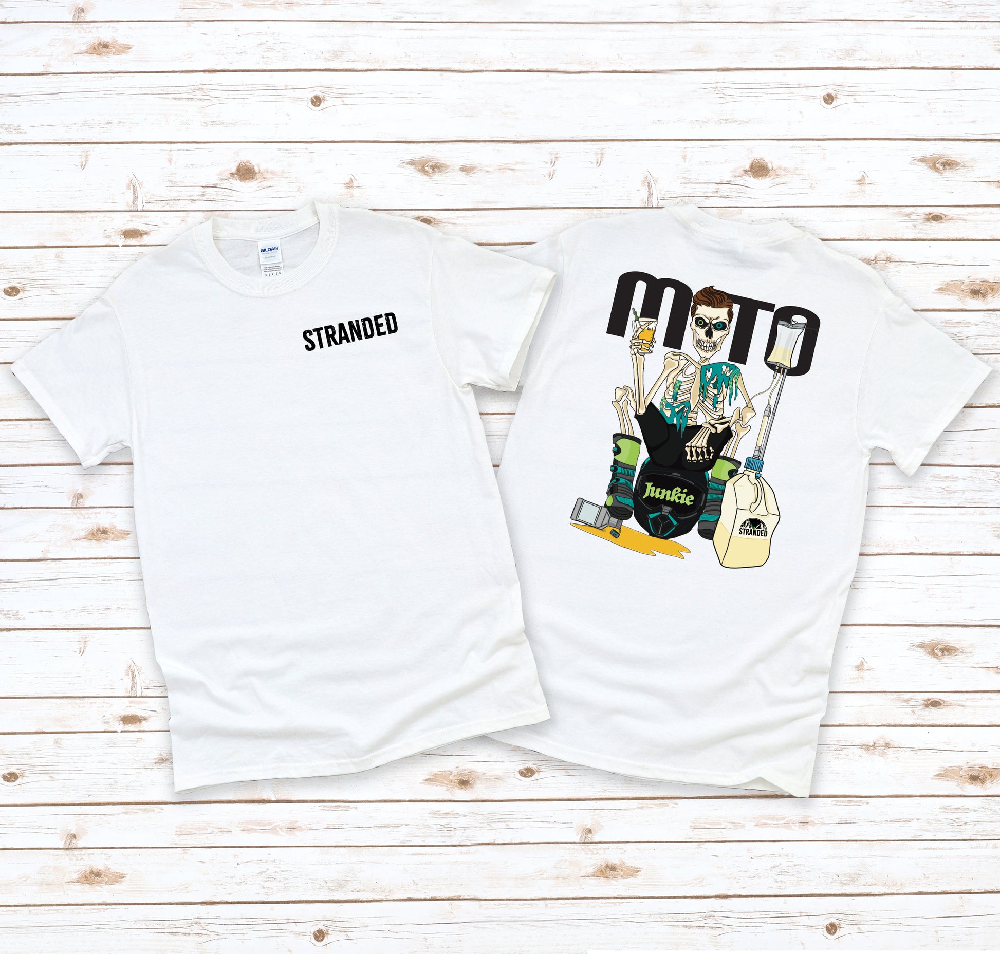 Moto Junkie Mens White Shirt