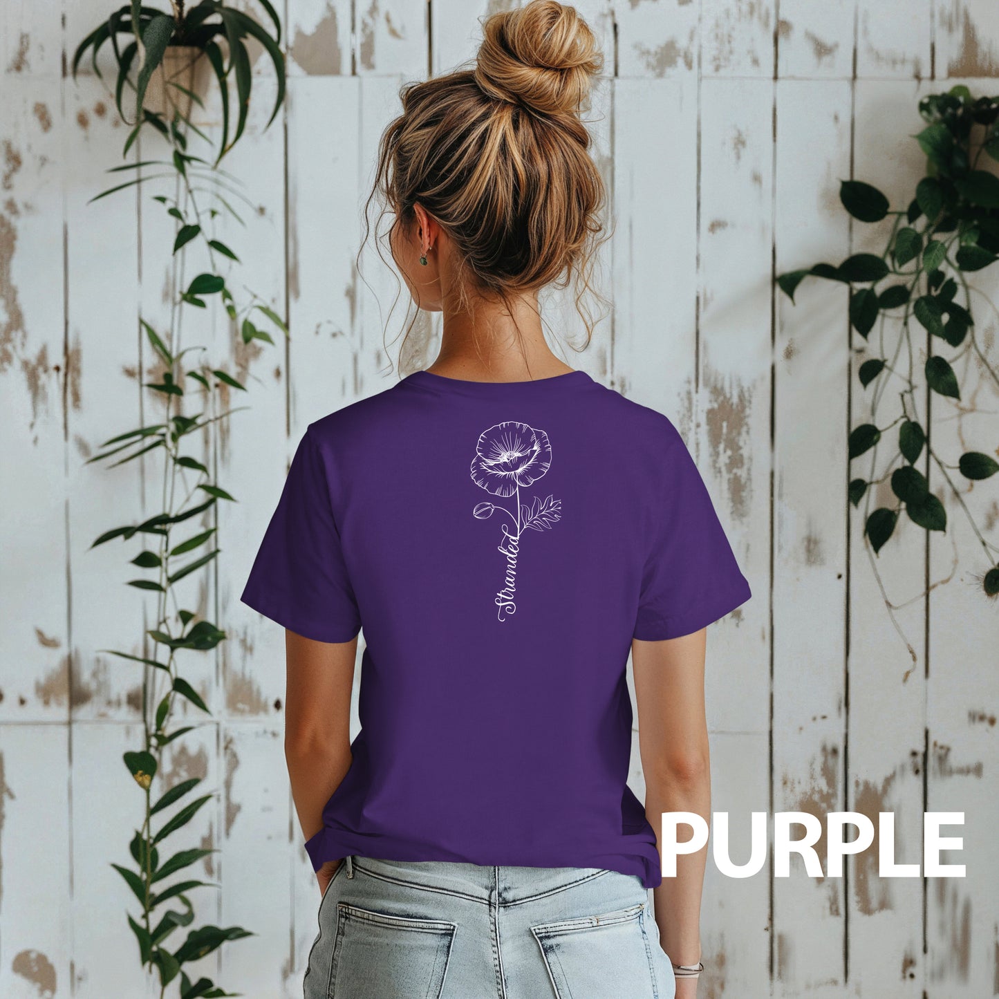 Women's Stranded Stem Flower Tshirt